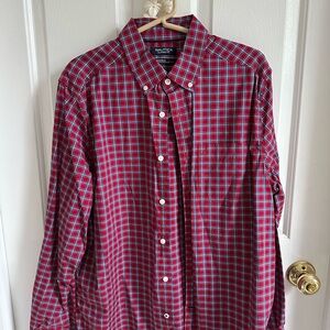 Nautica Red and Blue Casual Button Down Shirt